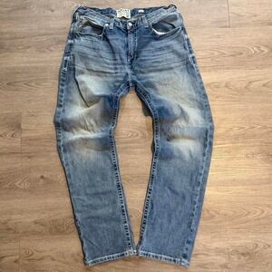 Ariat M2 Relaxed Bootcut Jeans 38x36 Rugged Western Denim Heavy Contrast Stitch